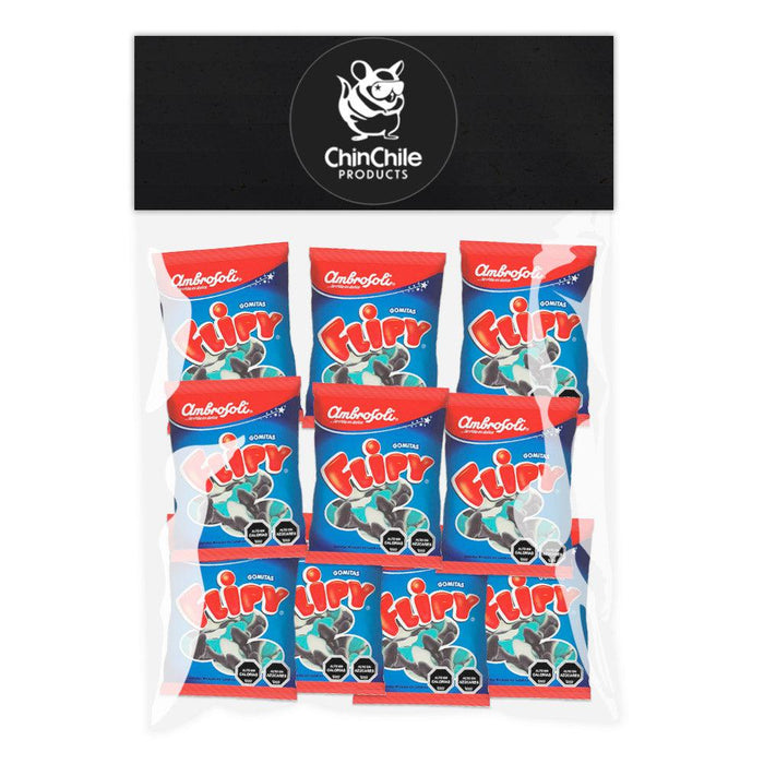 A 10-Pack bag of Flipy Candy.