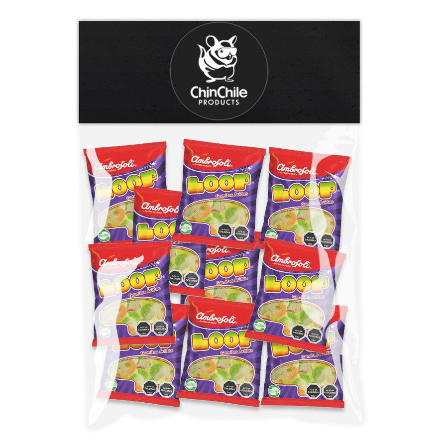 Una bolsa de 10 caramelos Loop.