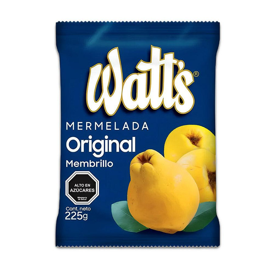 A bag of Watt's Membrillo jam imported from Chile.