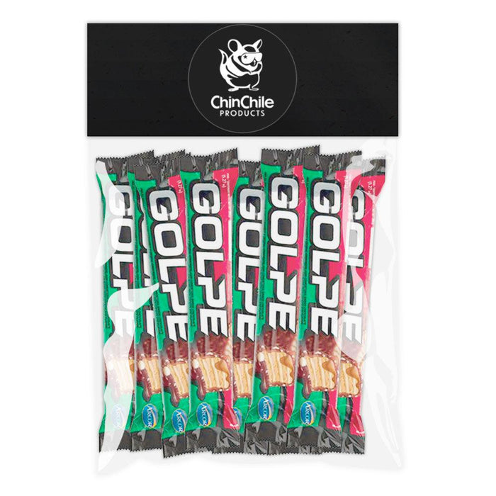 A bag of Chocolate Golpe from ChinChile Products. Chocolate imported from Chile to the US.