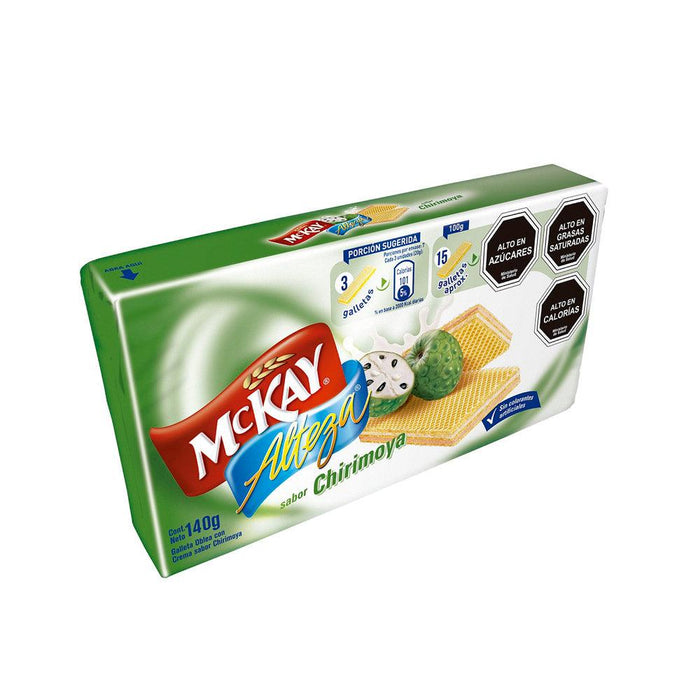 A green package of McKay Alteza Custard Apple flavor. A product imported from Chile.