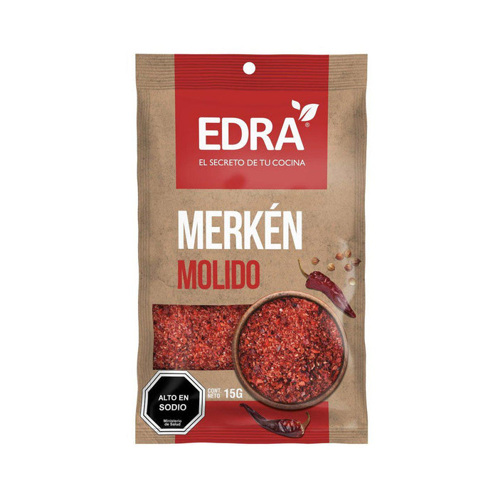 A small 15 gram packet of red pepper flakes.