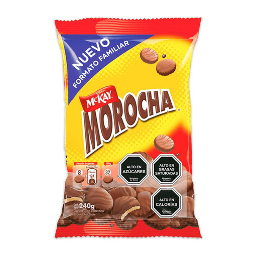 A red and yellow 240g bag of Morocha from McKay.