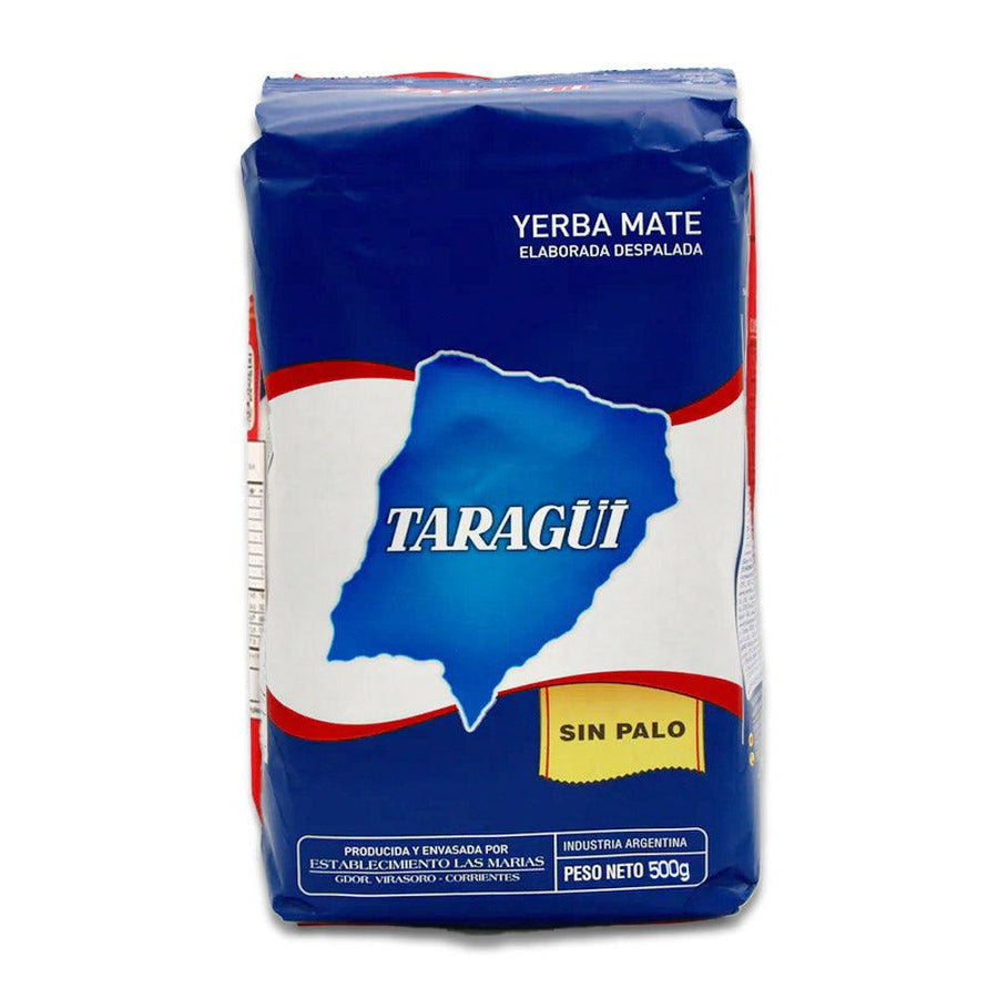 A 500 gram bag of Yerba Mate in blue packaging.