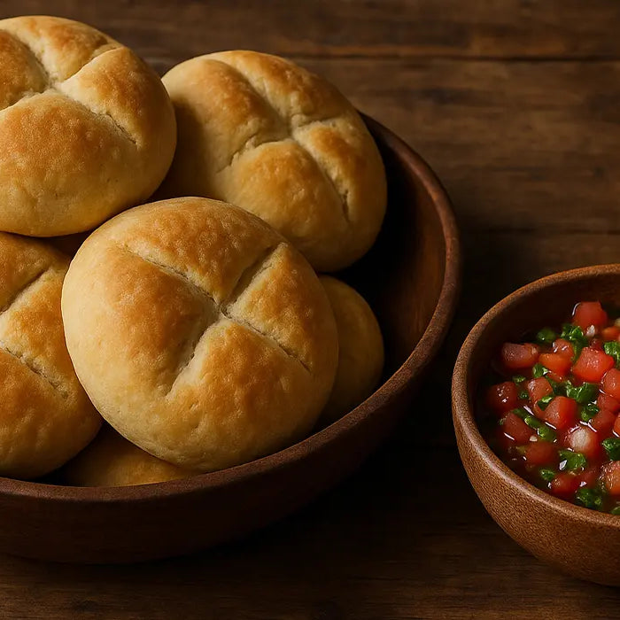 Pan Amasado Recipe & Pebre Salsa