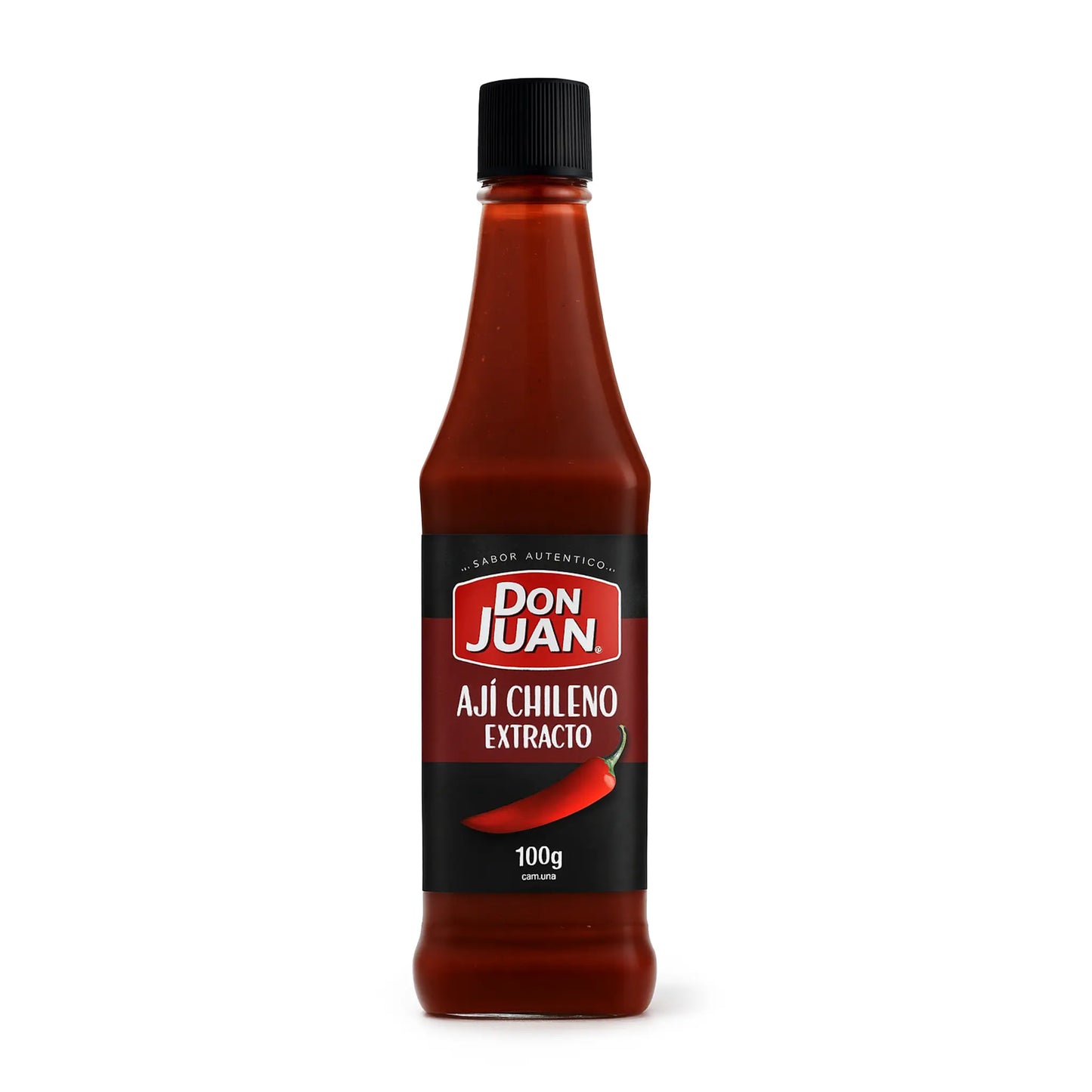 Bottle of Don Juan Aji Chileno Extracto on a white background