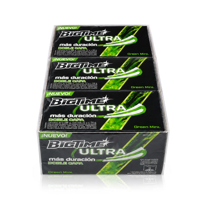 Box of Big Time Ultra gum with green and black design