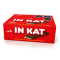 Red box of IN KAT chocolate bars with Calaf branding on a white background