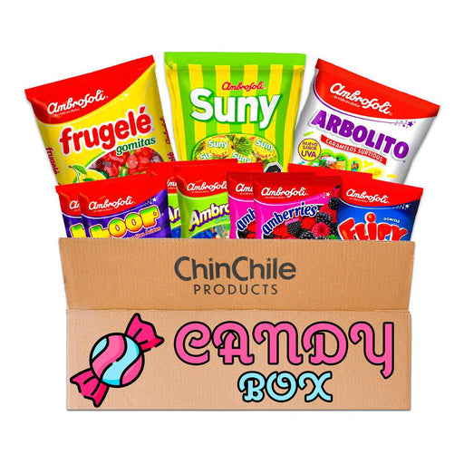 A box filled with chilean candies.