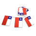 Chilean Flag Garland with small Chilean flags, 3 meters (9.8 feet) long