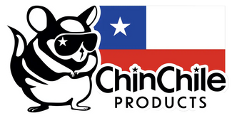Logo of ChinChile Products featuring a stylized animal wearing sunglasses with a Chilean flag in the background.