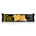 Packaged cookies with Costa Nik branding on a white background