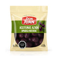 Packaged olives with Don Juan branding on a white background