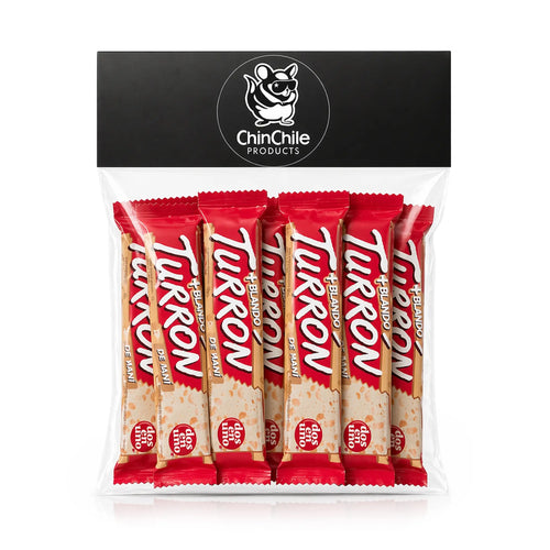 Pack of Turron candy bars with red wrappers and visible brand logo on a white background