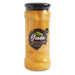 Giada Papaya Andina in Light Syrup jar by Alcafood, featuring vibrant yellow papaya slices in a clear jar with black and green label design.