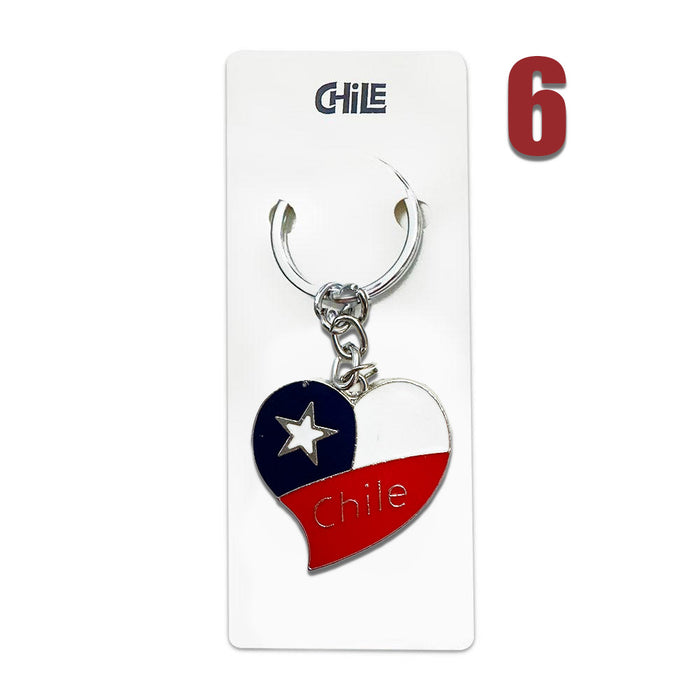 Chile Metal Keychains