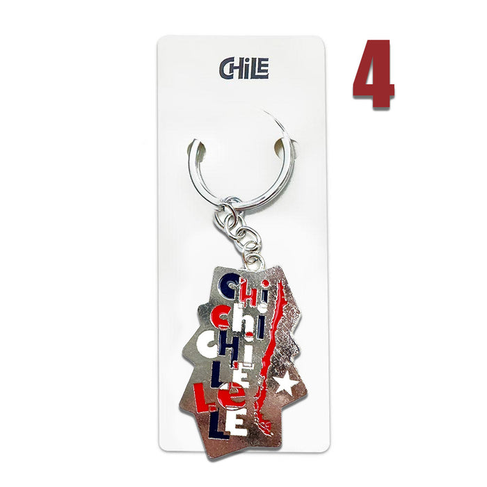 Chile Metal Keychains