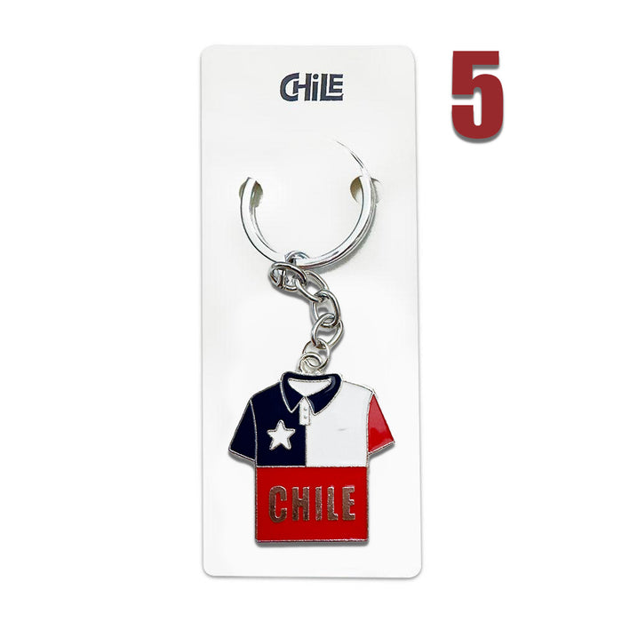 Chile Metal Keychains