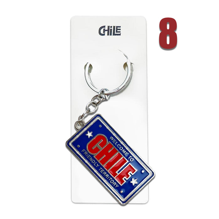 Chile Metal Keychains