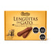 Costa Lengüitas de Gato Chocolate con leche chileno Caja de 120 g sobre fondo blanco.