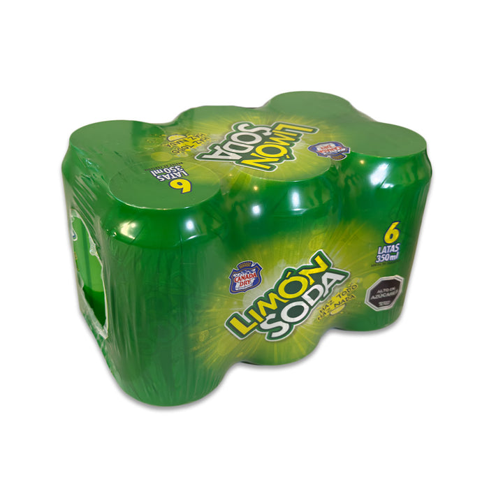 A six-pack of Limon Soda wrapped in a green plasic wrapper.