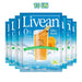 A 10-pack of Livean Huesillo flavored juice in individual blue packets with a glass of orange huesillo juice on the front.