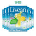 A 10-pack of Livean Lemonade flavored juice in individual blue packets with a glass of yellow juice on the front.