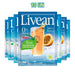 A 10-pack of Livean Passion Fruit flavored juice in individual blue packets with a glass of passion fruit juice on the front.