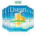 A 10-pack of Livean Orange flavored juice in individual blue packets with a glass of orange juice on the front.