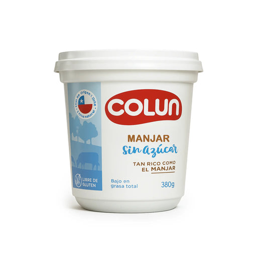Container of Colun manjar on a white background