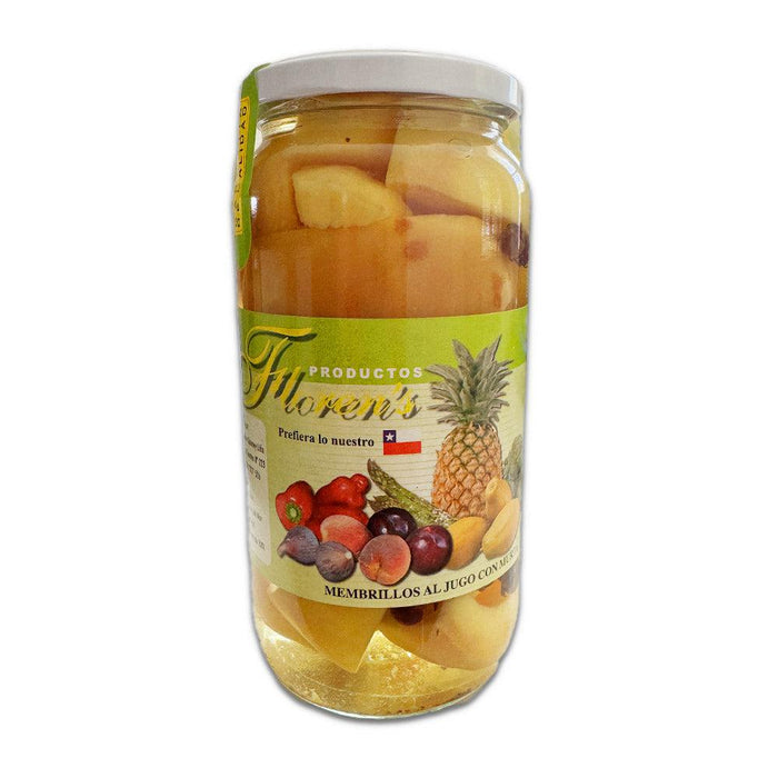 Jar of Membrillos Al Jugo Con Murta (Quince in Juice with Murta) by Productos Lorenz, 850g.