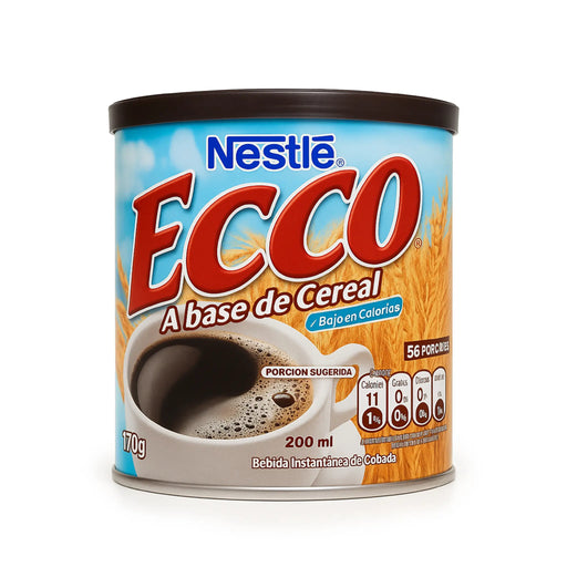 A 170g container of Ecco Cafe with the Nestle logo at the top.
