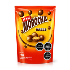 Packaging of McKay Morocha Balls with a red and orange design.