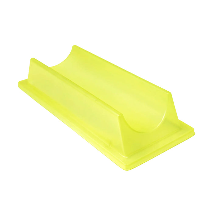 Yellow plastic tool on a white background