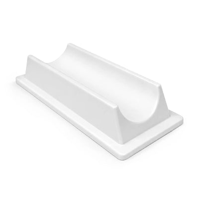 White plastic component on a white background