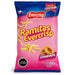 Evercrisp Ramitas snack package with pink background and blue top