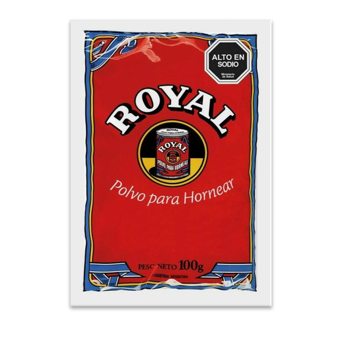 A red packet of baking powder from Royal.