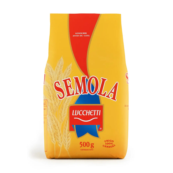 Bag of Lucchetti Semola with yellow background