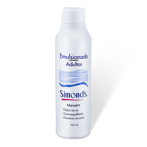 Simond’s Emulsionado Adulto - 360 mL bottle for massage and dry skin care.