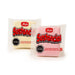 Two packages of Sustancias marshmallows, one vanilla and one pink, on a white background.