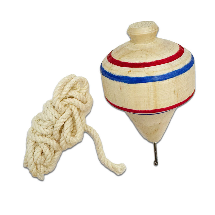 Trompo – Traditional Chilean Wooden Spinning Top with Cotton String