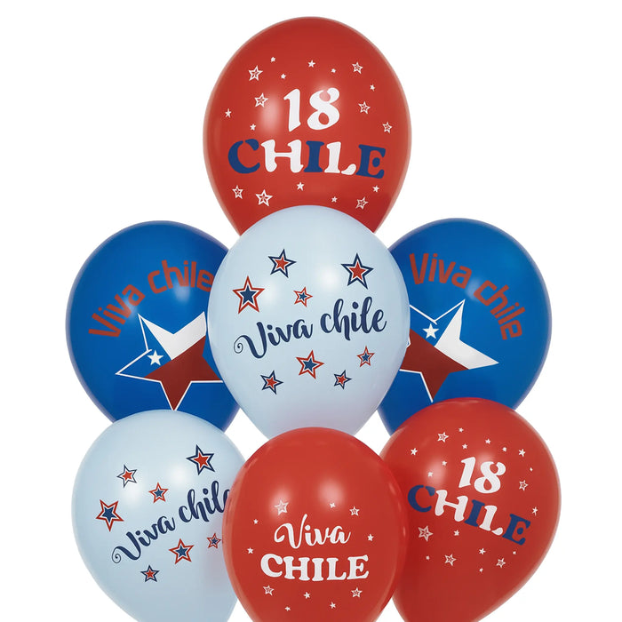 Chilean Fiestas Patrias Latex Balloons
