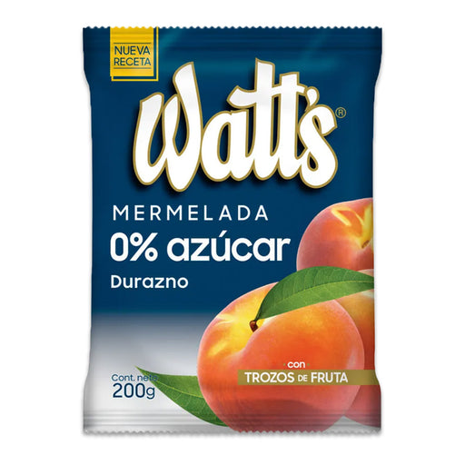 A bag of Durazno Sugar-free Watts Mermelada.