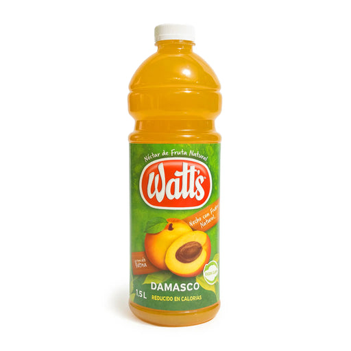 Watt's damasco (apricot) juice bottle on a white background