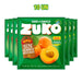 Zuko fruit juice packs with damasco flavor on a white background