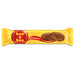 A yellow package of chocolate cookies with a big red Bon o Bon logo on the front.