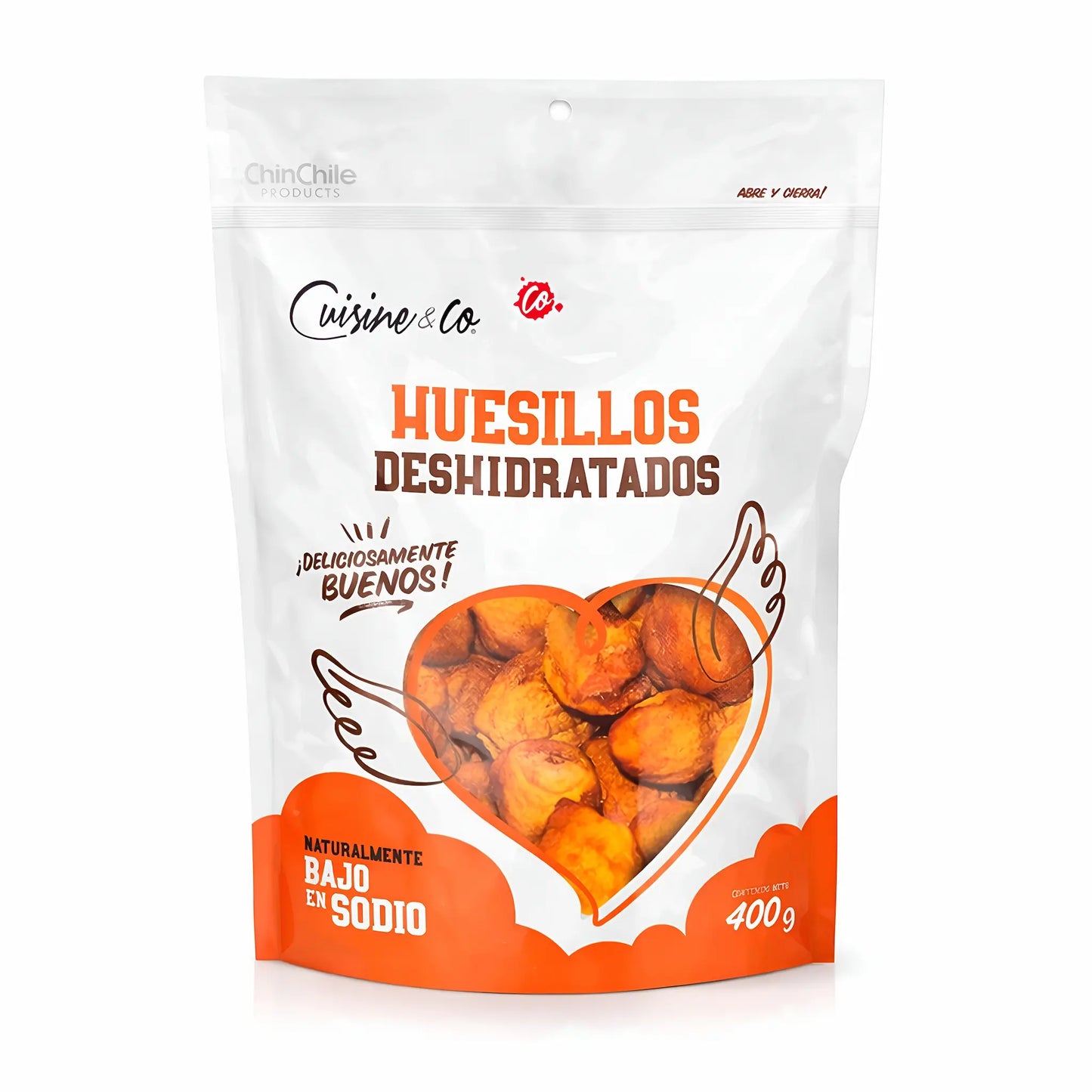 Package of Cuisine & Co dried peaches on a white background