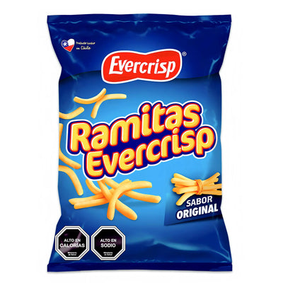 Ramitas Evercrisp Sabor Original - 230g Crujiente snack chileno en envase azul.