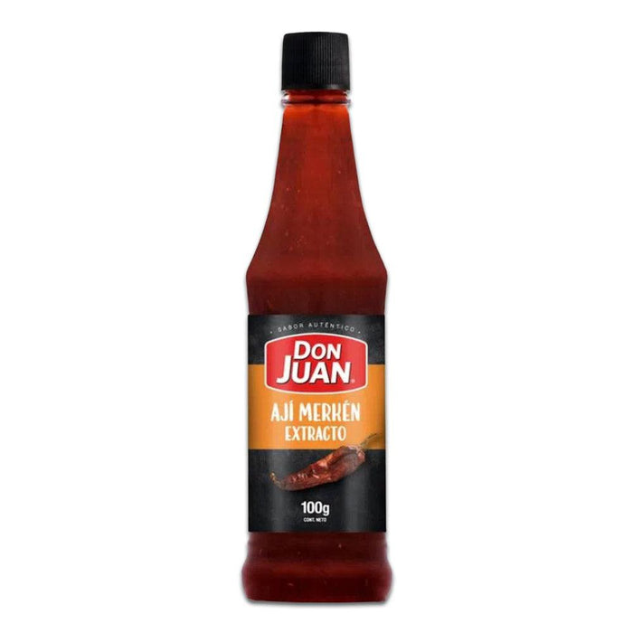 A 100 gram glass bottle of red hot sauce.