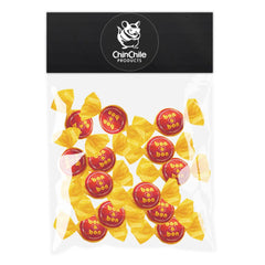 Una bolsa ChinChile de 10 Bon o Bon. Una bola de chocolate importada de Chile.